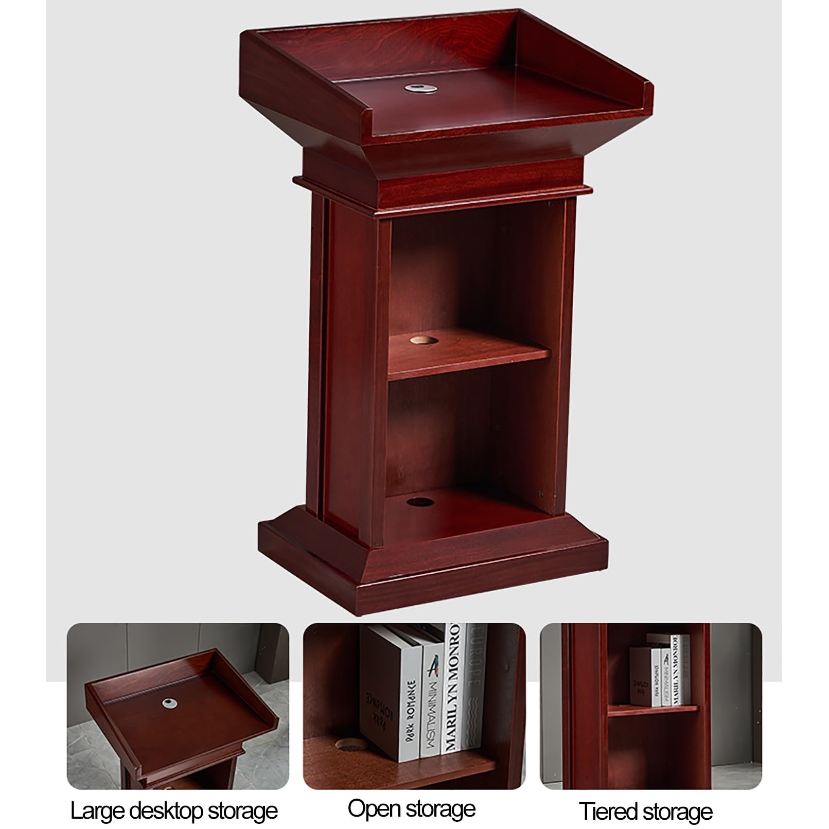 司会台 演台 演説台 教卓 スピーチ台 収納棚付き ナチュラル 演説台 演台 教卓 司会台 スピーチ台 収納棚付き ナチュラル